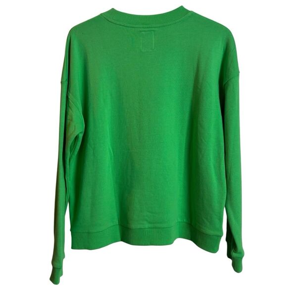 ZGY Zumiez Oversized Green Graphic Crewneck Cotton Sweatshirt Size Large NEW - Picture 3 of 8